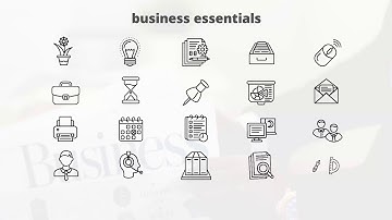 Business Essentials – Thin Line Icons | After Effects Project Files - Videohive template