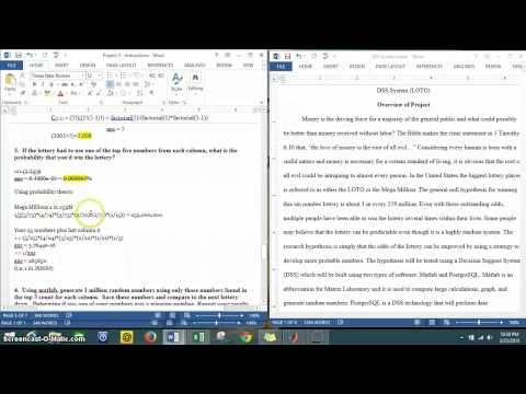 Project 4 - Overview of Lottery Project