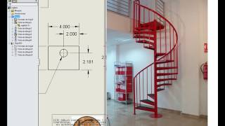 Modelado de escalera en espiral