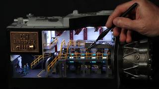 Scratch Built Engine Room Diorama with Working Warp Core