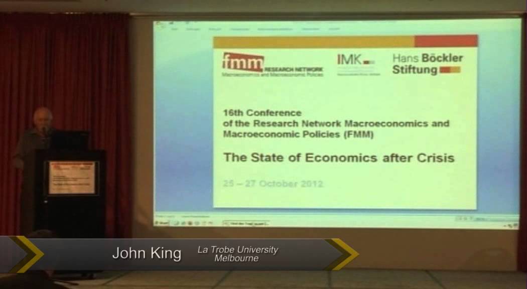 Plenary session I: The state of economic theory - King