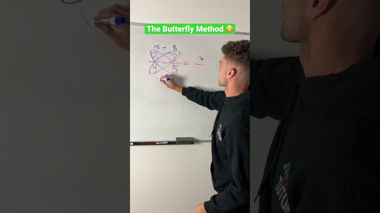Subtracting Fractions Using The Butterfly Method Math Trick Hack Shorts Maths