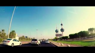 Driving in Kuwait City: Morning drive on Gulf Road