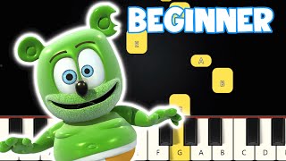 The Gummy Bear  Theme Song | Beginner Piano Tutorial | Easy Piano