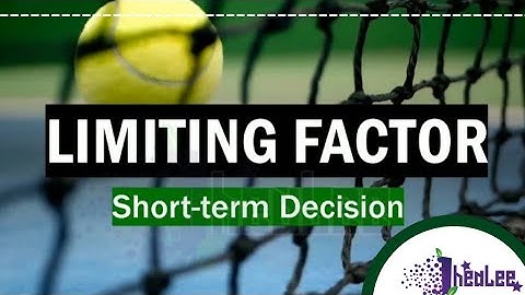 Limiting Factor | Limiting Factor Analysis Part 1