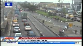 Eyewitness Video: Rampaging Soldiers Burn BRT Buses After Accident In Lagos