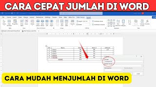 Cara Menjumlahkan Cepat di Word