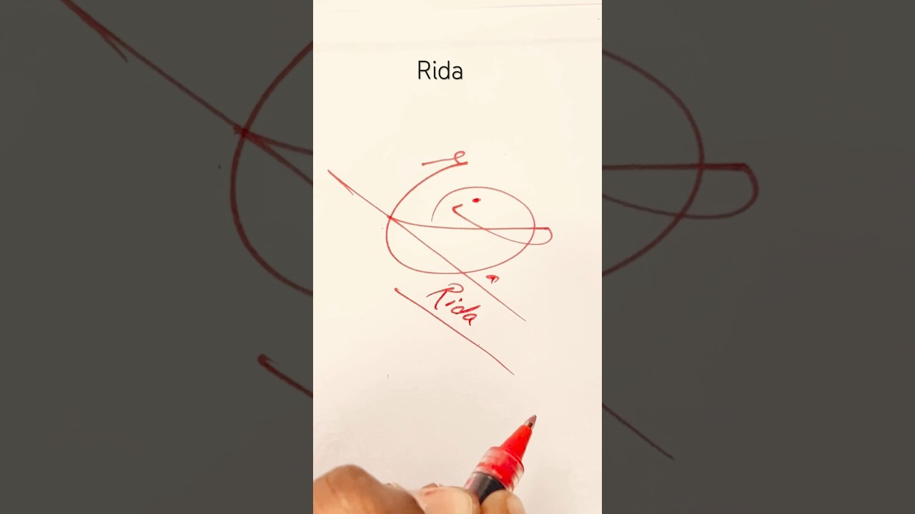 Rida name Signature Style//Best Signatures idea 