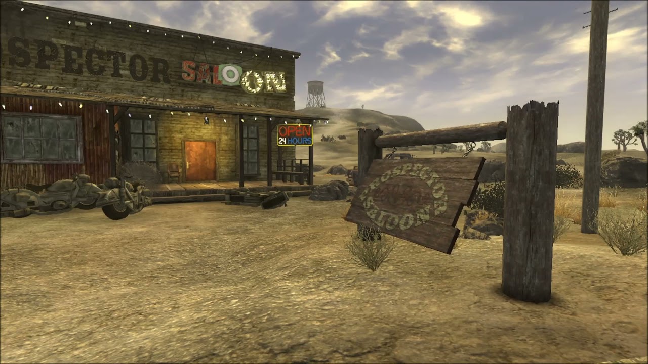 Fallout New Vegas Ambient Locations Prospector Saloon Exterior! YouTube