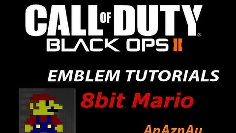 COD Black Ops 2 Emblem Tutorial 8bit Mario *FULL BODY*