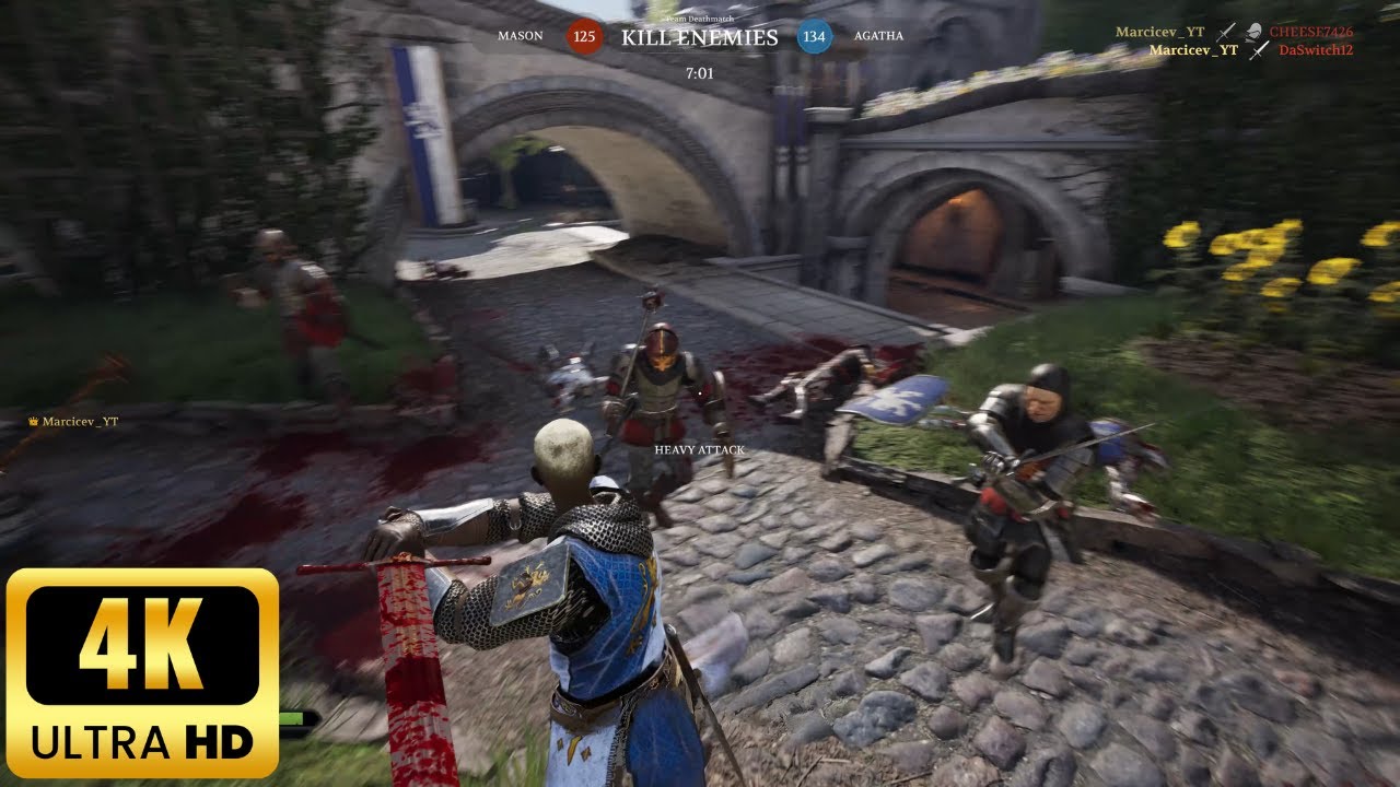 Chivalry 2 Team Deathmatch Greatsword DOMINATES Courtyard Map
