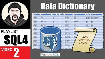 How to generate PostgreSQL data dictionary from SQL script