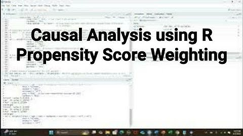 Causal Analysis using R Weighted Propensity Score Analysis #statistics #r #propensityscore#weighted
