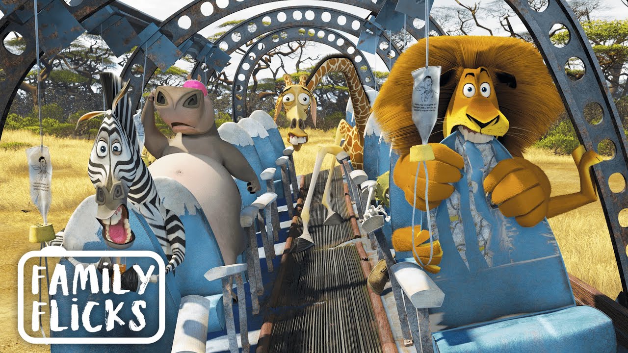 The Penguins Crash The Plane | Madagascar: Escape 2 Africa (2008) | Family Flicks