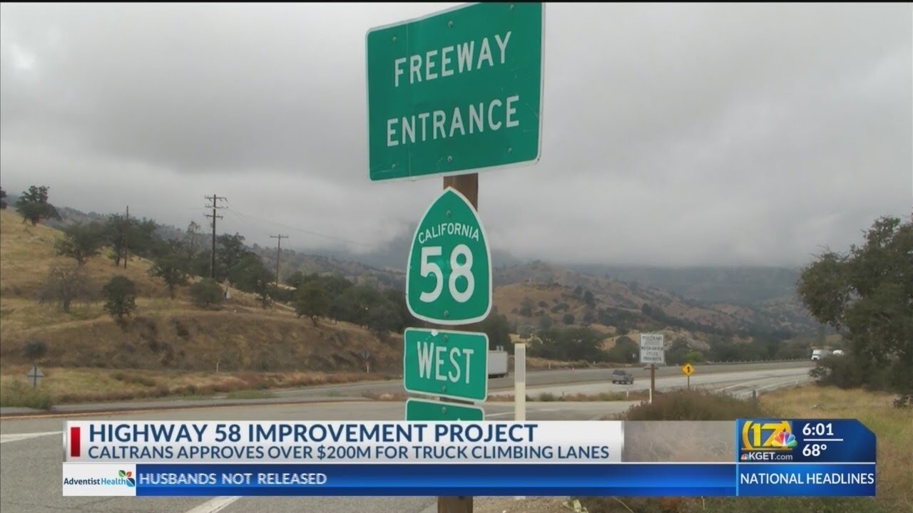 Third lane coming to Hwy 58 through Tehachapi area - YouTube