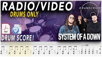 Radio/Video (DRUMS ONLY) - System Of A Down | DRUM SCORE Sheet Music | #195 DRUMSCRIBE