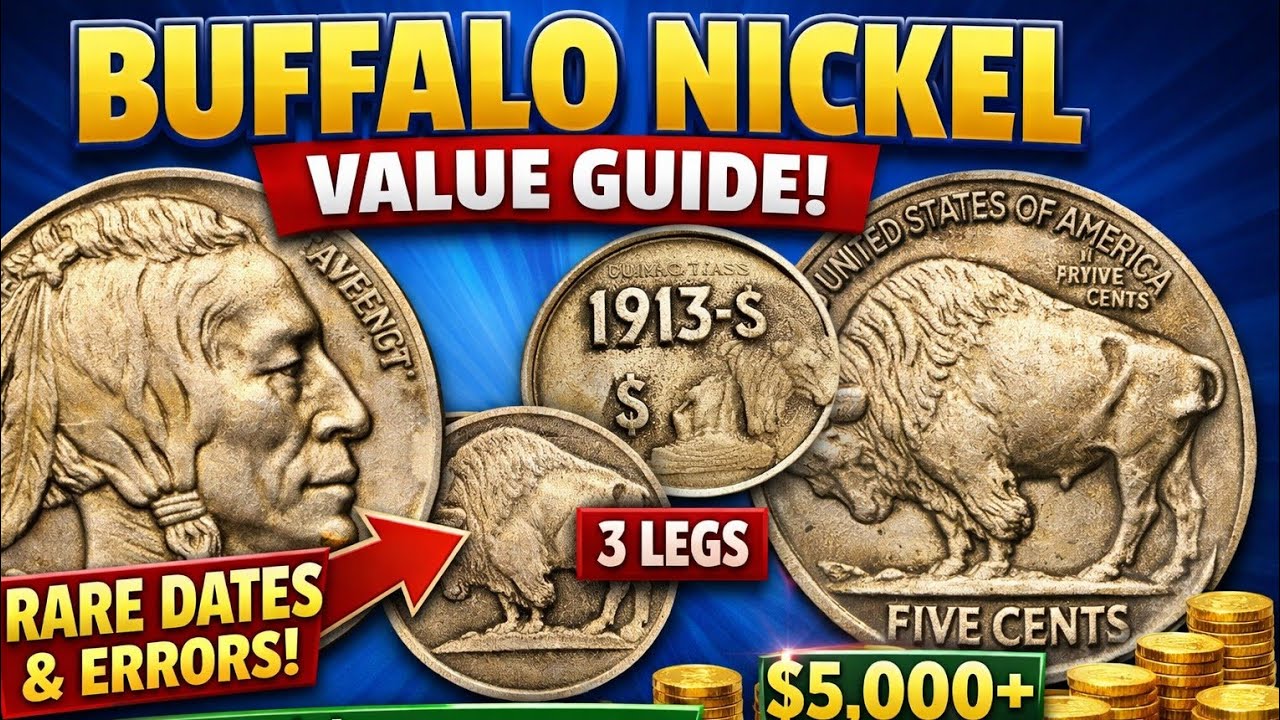 Buffalo Nickel Value Guide 2025 💰 | A-Z History, Rare Dates, Errors & How Much They’re Worth