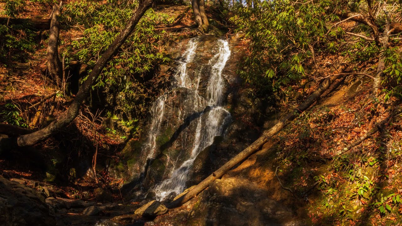 Cataract Falls, Great Smoky Mountains, just minutes from Gatlinburg, TN. Great for hiking with kids.
