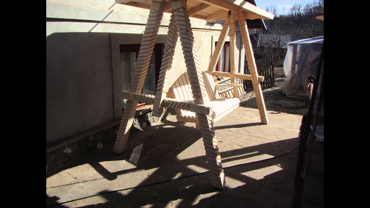 balansoar de lemn sculptat rustic fac si alte modele la comanda tel 0732452348