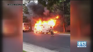RV Bursts Into Flames In Sacramento
