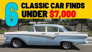 6 INCREDIBLE CLASSIC CARS UNDER $7,000  For Sale by Owner!