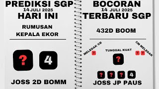 PREDIKSI SGP 14 JULI 2025 | RUMUSAN SGP HARI INI | BOCORAN SGP 14 JULI 2025