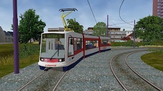 Open Rails: Tramvaje Olomouc Linka 1 Nová Ulice - Fibichova (cabview)