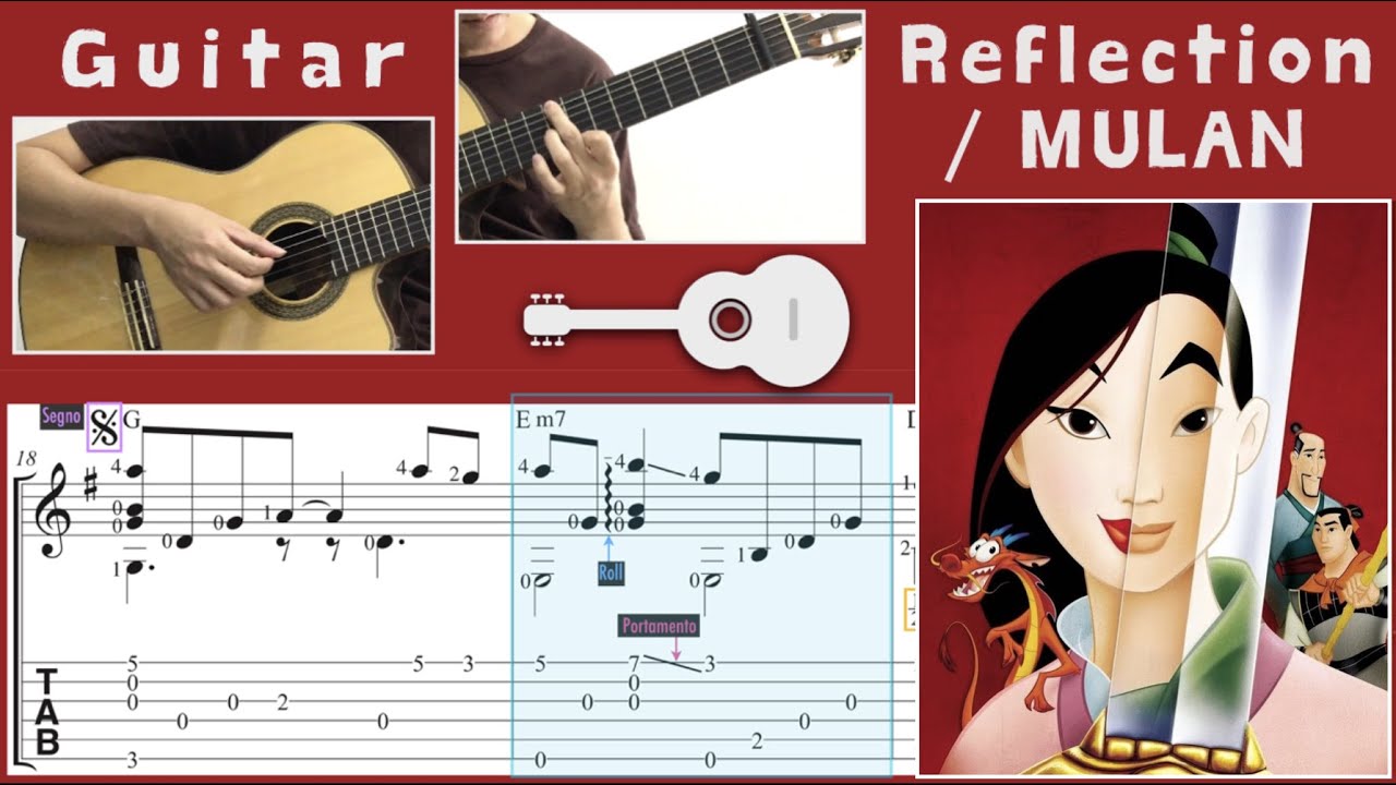 Reflection / Mulan (Guitar) [Notation + TAB] - YouTube
