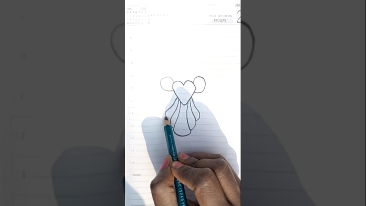 easy doll drawing | doll ka drawing 