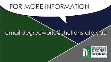 Degree Works Tutorial Updated