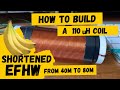 Ham radio build a small garden efhw for 80m