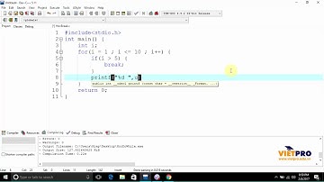BÀI 20 LẬP TRÌNH C - HƯỚNG DẪN TỪ KHÓA BREAK