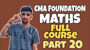 L20. CMA FOUNDATION MATHS | INDICES QUESTIONS | HARDIK MISHRA