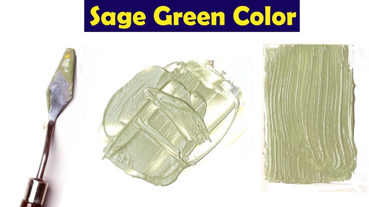 How to make Sage green with acrylic paint #Sagegreen #paint