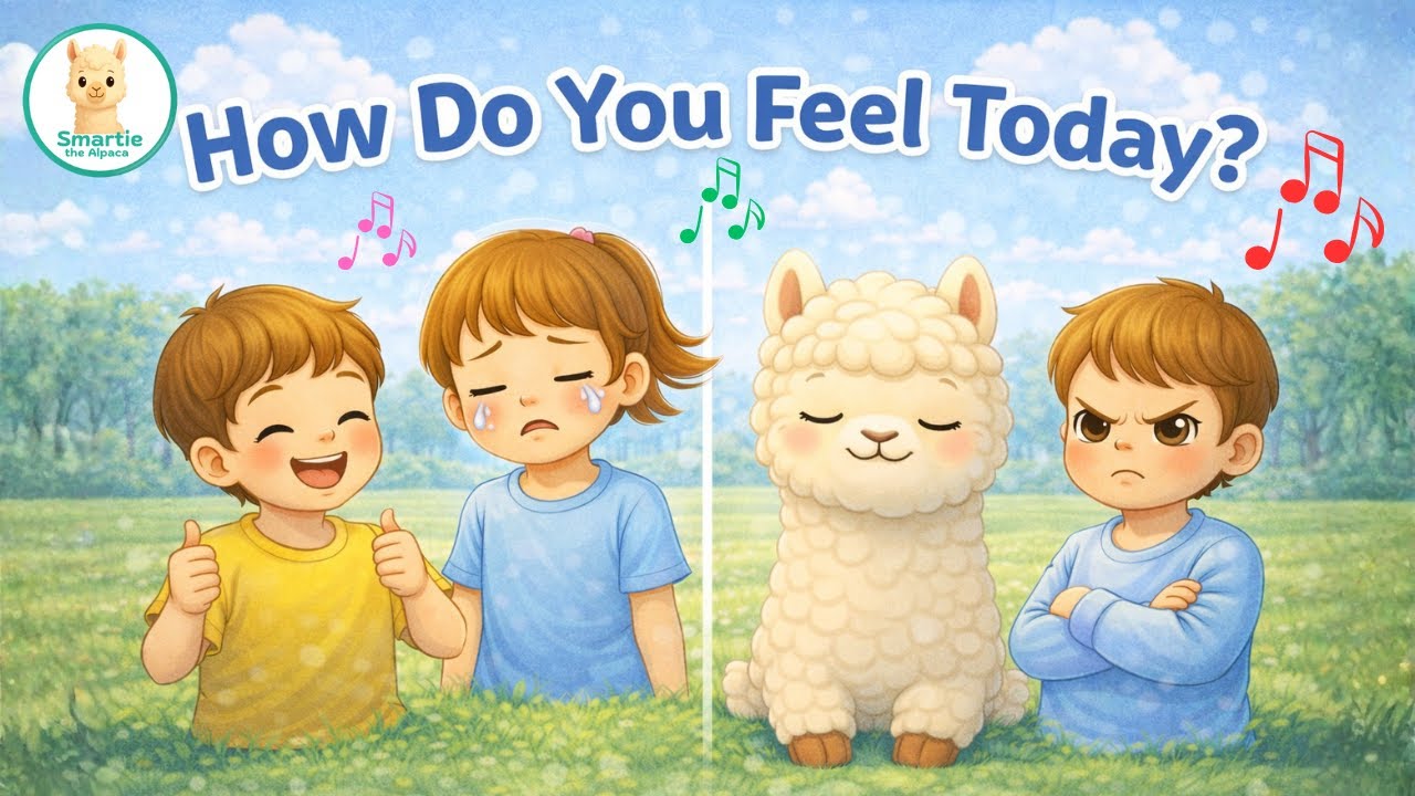 Feelings Song for Kids 🎵 | Happy, Sad, Angry & Calm | Learn Emotions for Kids