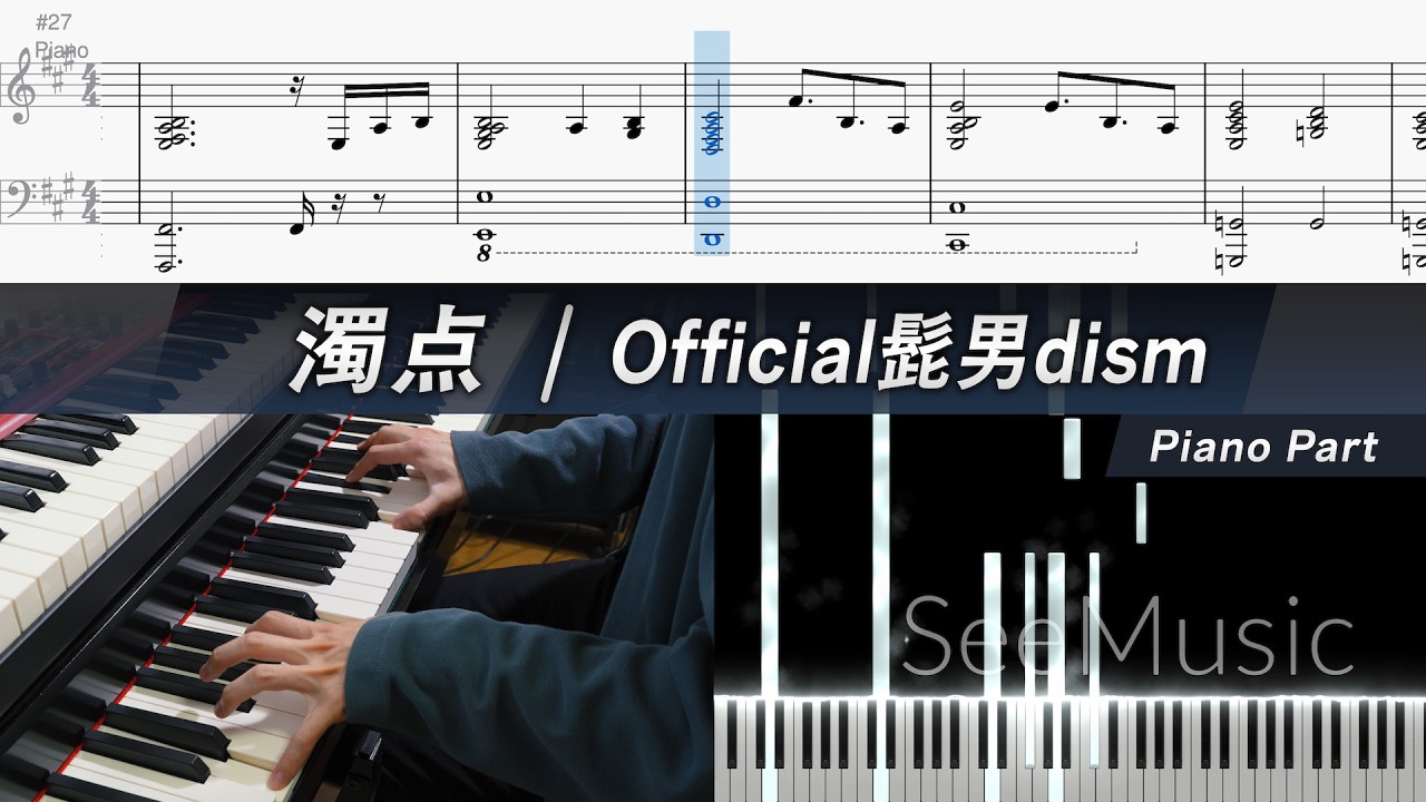 【ピアノパート譜】濁点 - Official髭男dism キーボードパート完コピ【楽譜あり】