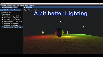 Spidex 3d Editor [13] a bit better Basic Lighting, Sun Light - Point Light Learning C++ & OpenGL