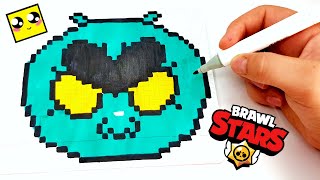 ЕВА из ИГРЫ BRAWL STARS - EVE РИСУНКИ ПО КЛЕТОЧКАМ -PIXEL ART