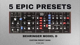 [FREE] 5 Epic Presets – Behringer Model D | Sound Demo (No Talking)