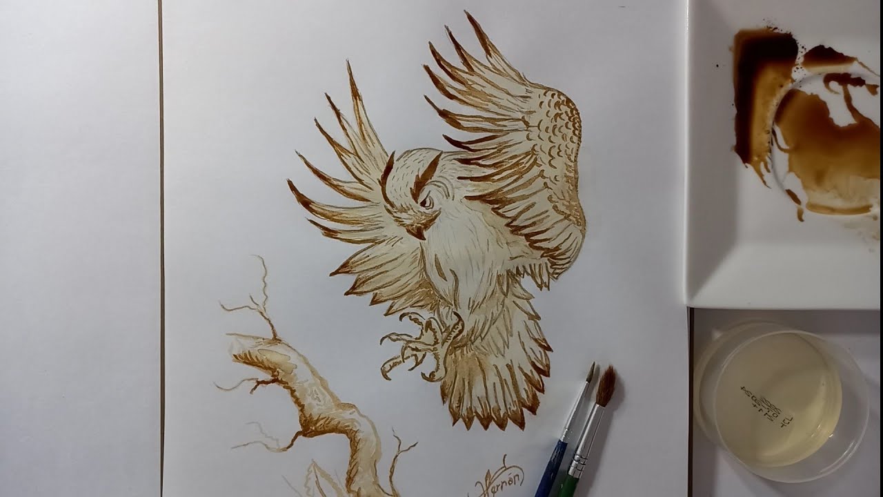 APRENDE A PINTAR CON CAFE/DIBUJO CON CAFE