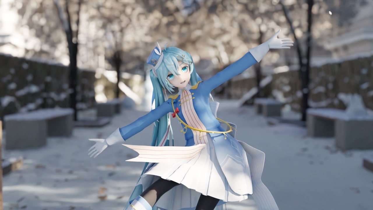 【Cycles/4K60FPS/MMD】MIKU - 好き! 雪! 本気マジック