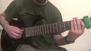 Quick double thumping lick (Tosin Abasi style) - 8 string guitar