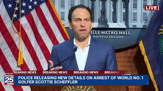 WATCH LIVE: Police releasing new details on arrest of world No. 1 golfer Scottie Scheffler.