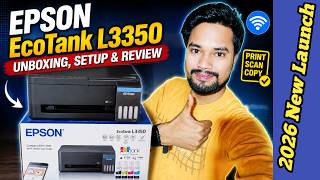 Epson EcoTank L3350 Unboxing Review & installation | Epson L3350 Wifi Setup