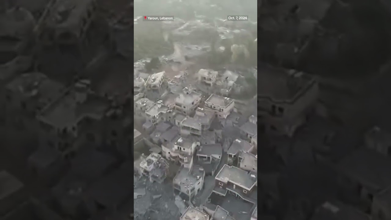 Drone video shows extensive damage in Lebanon village after Israeli airstrike Drone video shows extensive damage in Lebanon village after Israeli airstrike