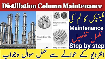 Maintenance of Distillation Column in Urdu and Hindi|Distillation Column interview questionsanswers