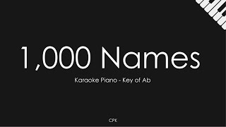 Phil Wickham - 1,000 Names | Piano Karaoke [Key of Ab]