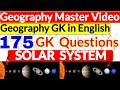 Geography Master Video | Geography GK in English | SOLAR SYSTEM 175 GK Questions | Lucent Geography