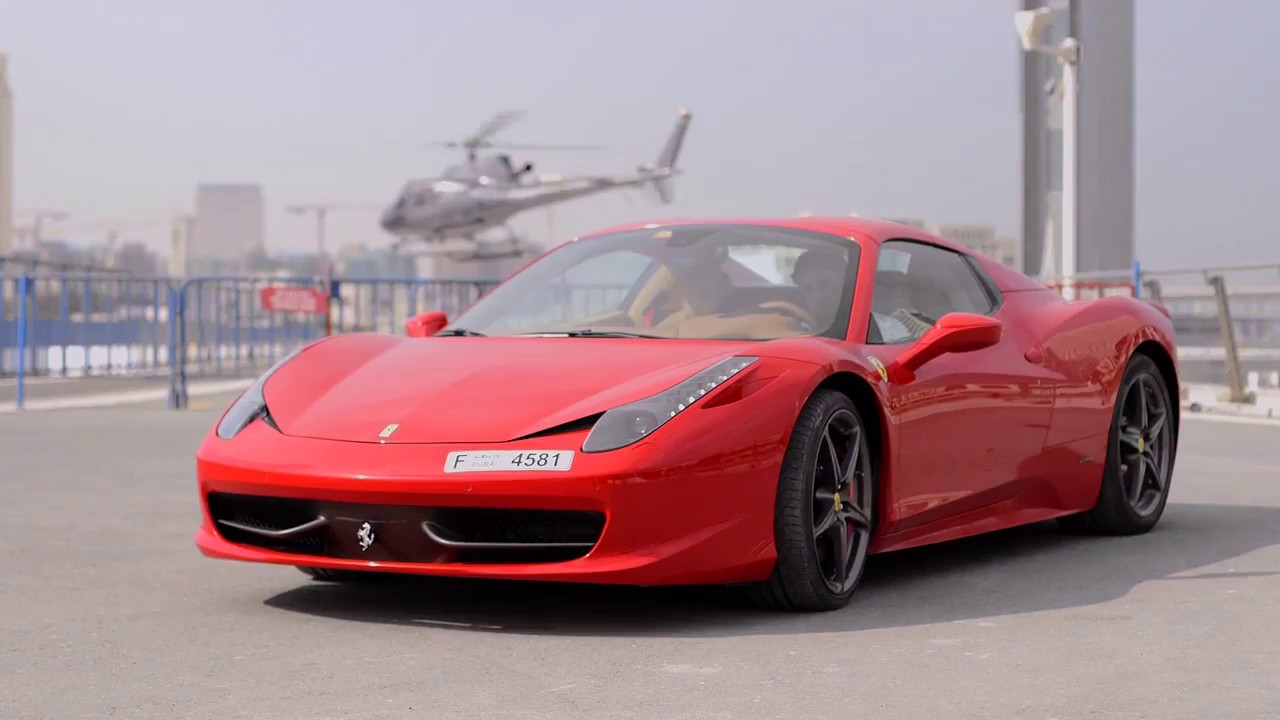 Rent a Ferrari 458 in Dubai تأجير فراري في دبي YouTube