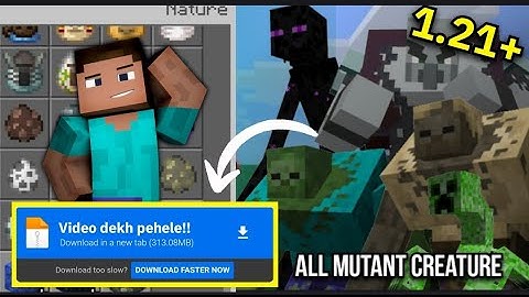 Crazy Mutant Mobs Mod for MCPE 1.21+ 😱 | 100% working ✅ | Direct Link 🖇️